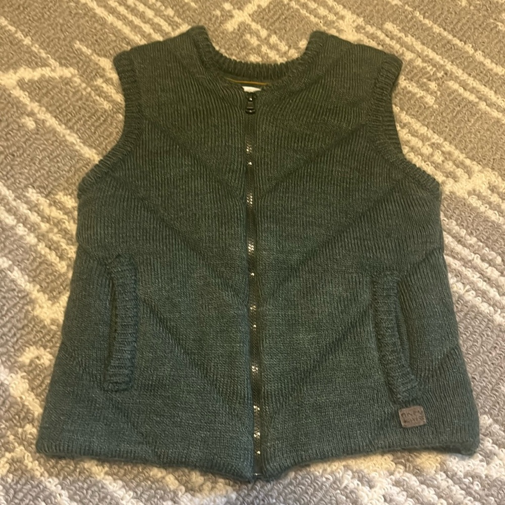 Zara Vest Boys Size 3-4 Dark Green